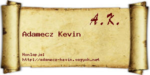 Adamecz Kevin névjegykártya